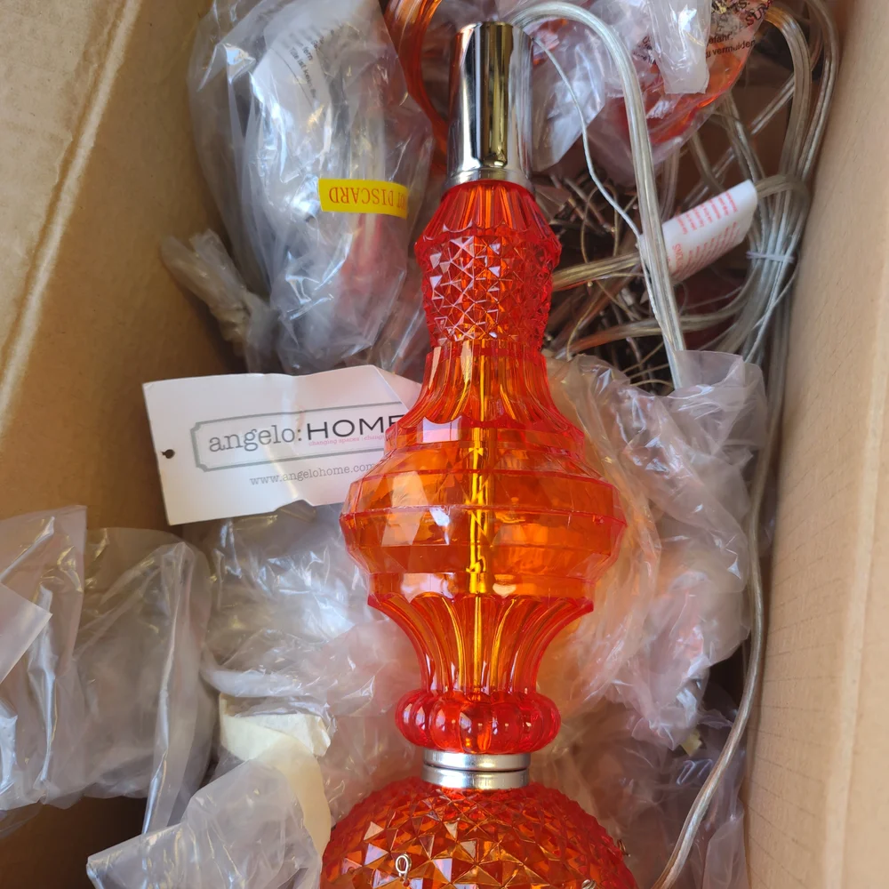 Orange Party Lights Elegant Chandelier Design